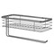 mDesign Steel Horizontal Wall Mounted Paper Towel Holder with Basket